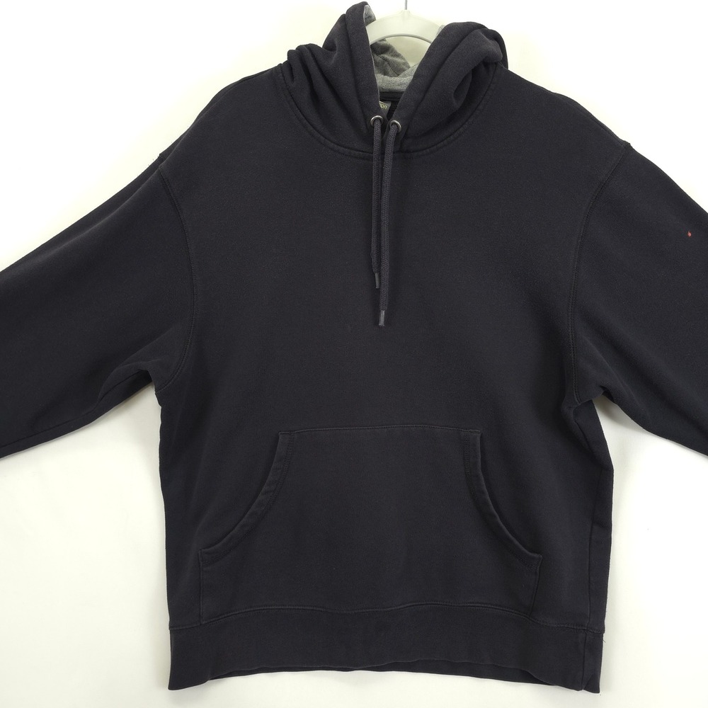 Xersion Hoodie Men M Black Fleece Pullover Kangaroo Pocket Cotton Bld Sweatshirt